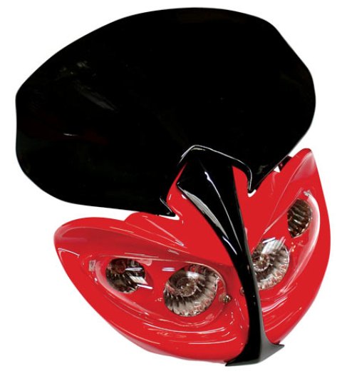 Headlight Fairing (Red) - Demon Universal