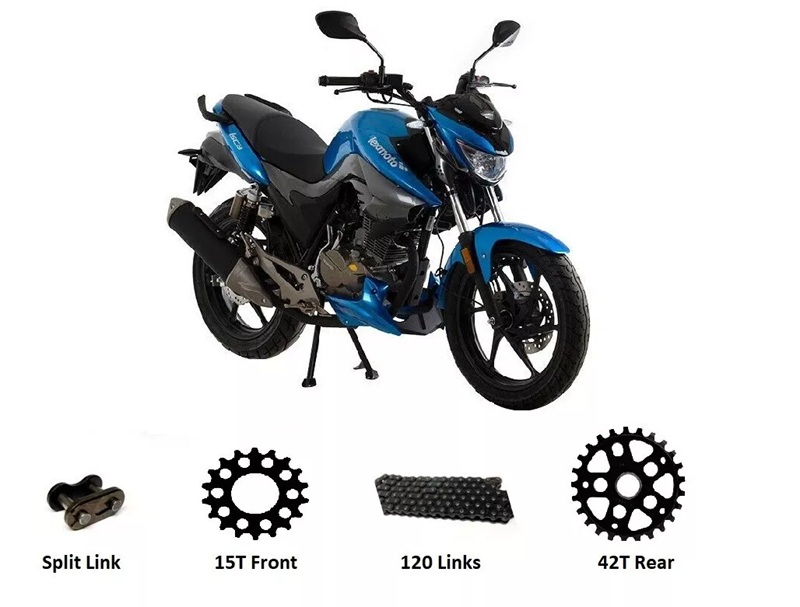 Lexmoto Isca 125 EFi Sprocket Kit - Black