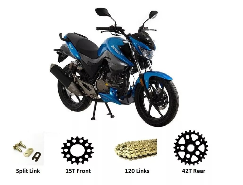 Lexmoto Isca 125 EFi Sprocket Kit - GOLD