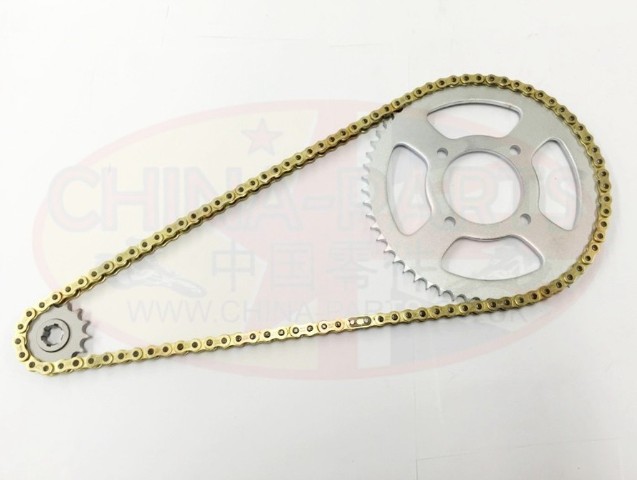 Chain & Sprocket Set GOLD Lexmoto Valiant 125 XF125 R Retro