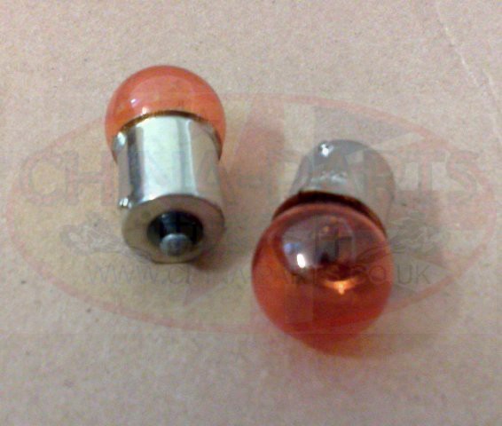 Indicator Bulbs Pair (Dome Amber) - R10 10w 
