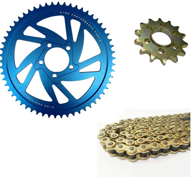 Upgraded Sprocket Set 58T Talaria Sting BLUE